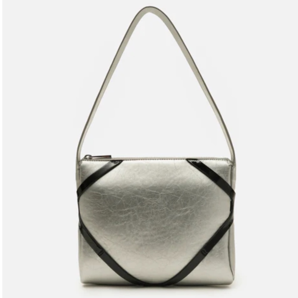 Puppets and Puppets Silver Pillow purse